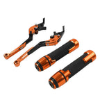 Orange Extendable Brake Clutch Levers & Handlebar Grips for Benelli BN302S