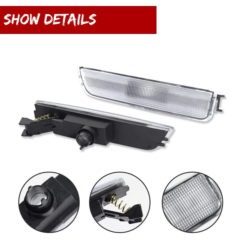 Set of 4 Clear Lens Bumper Side Marker Lights for VW Passat (2001–2005)