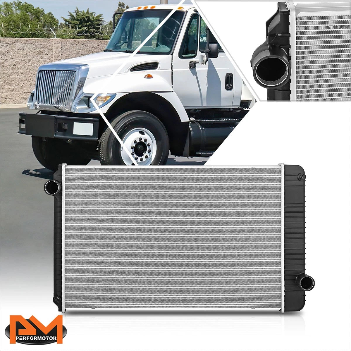 2-Row Aluminum Radiator for International 7300-7700/WorkStar 7600-7700 (2002–2011)