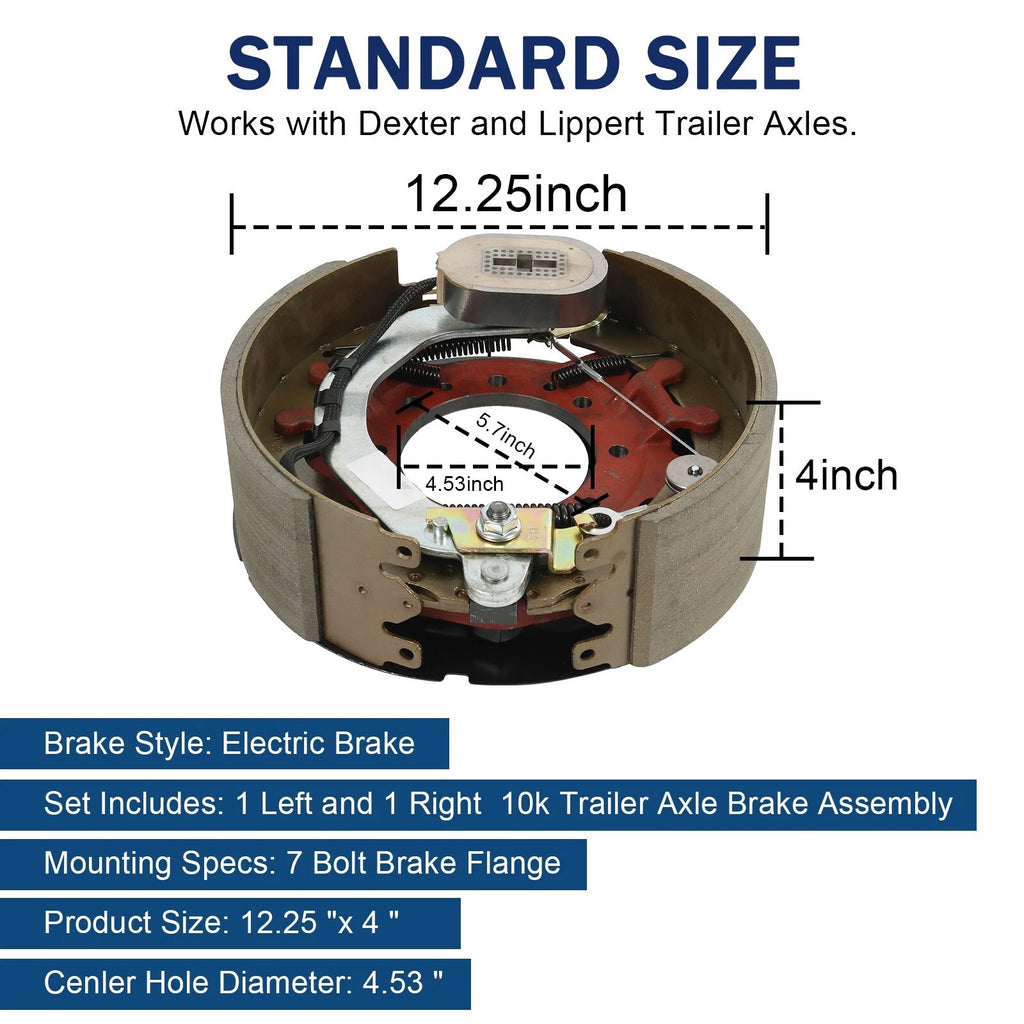 10K Electric Trailer Brake Assembly for Dexter (Year Range)
