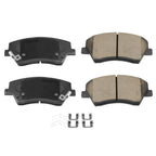 Front Ceramic Brake Pads w/Hardware for Ford Transit-250 (2015–2020)