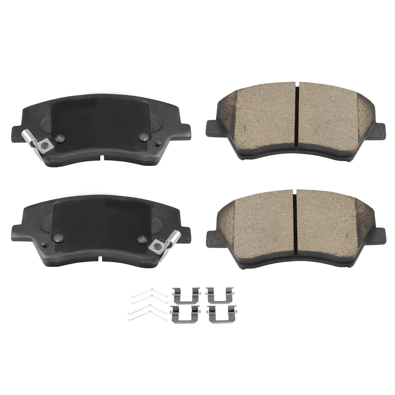 Front Ceramic Brake Pads w/Hardware for Ford Transit-250 (2015–2020)