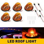Set of 5 Amber Roof Top Cab Lights for 73-87 Chevy GMC C/K Series