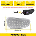 LED Door Courtesy Light Pair for Ford F-250 (1997–1999) - Clear Lens Red White