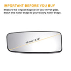 Left Lower White Mirror Glass w/ Back for Mercedes Sprinter (2006–2011)