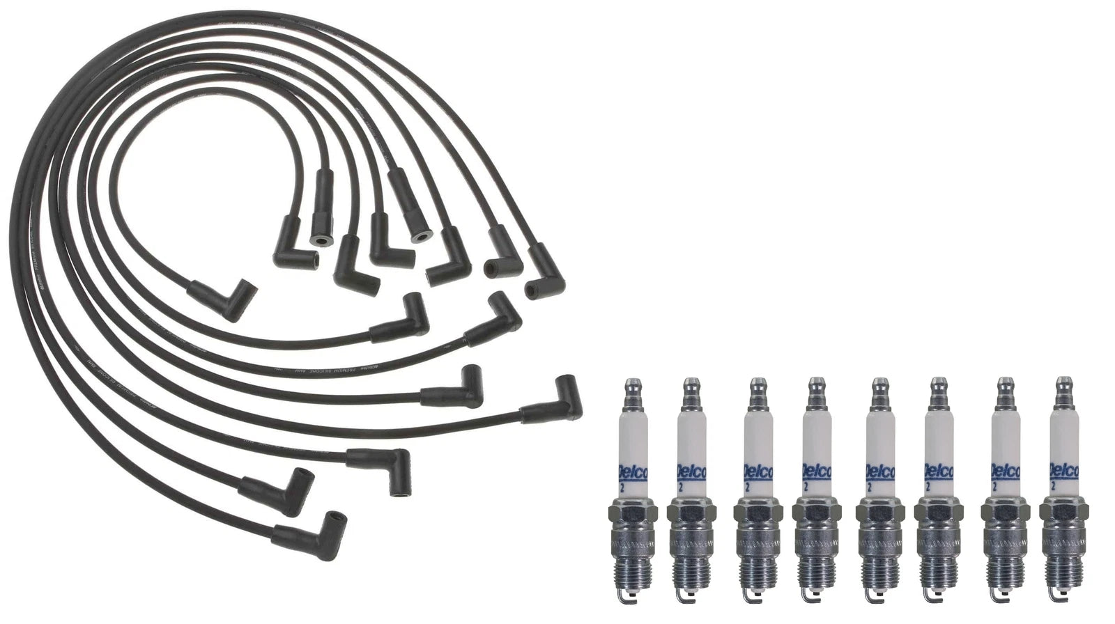 Pro Ignition Wire Set & ACDelco Rapidfire Spark Plugs Kit for Buick Chevy GMC