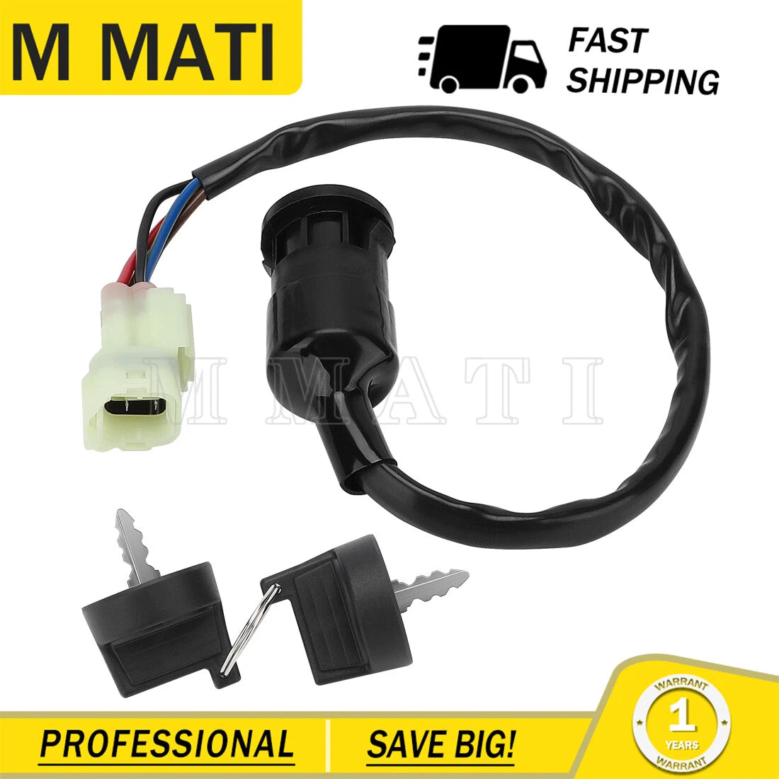 2 Position Ignition Key Switch for Can-Am DS 70 / DS 90 (2008–2023) V35100DGF010LL