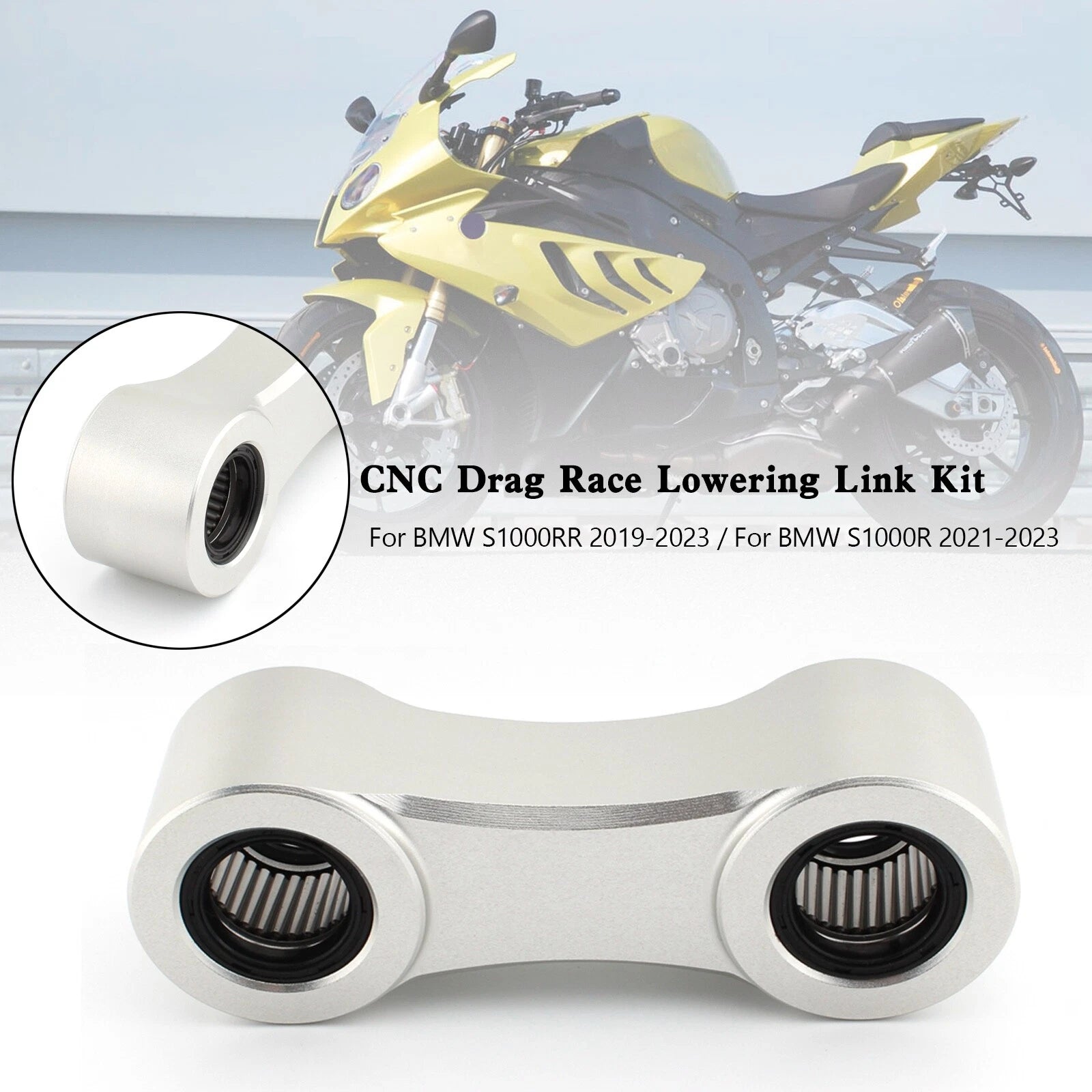 CNC Aluminum Drag Race Lowering Link Kit for BMW S1000RR S1000R (2019–2023)