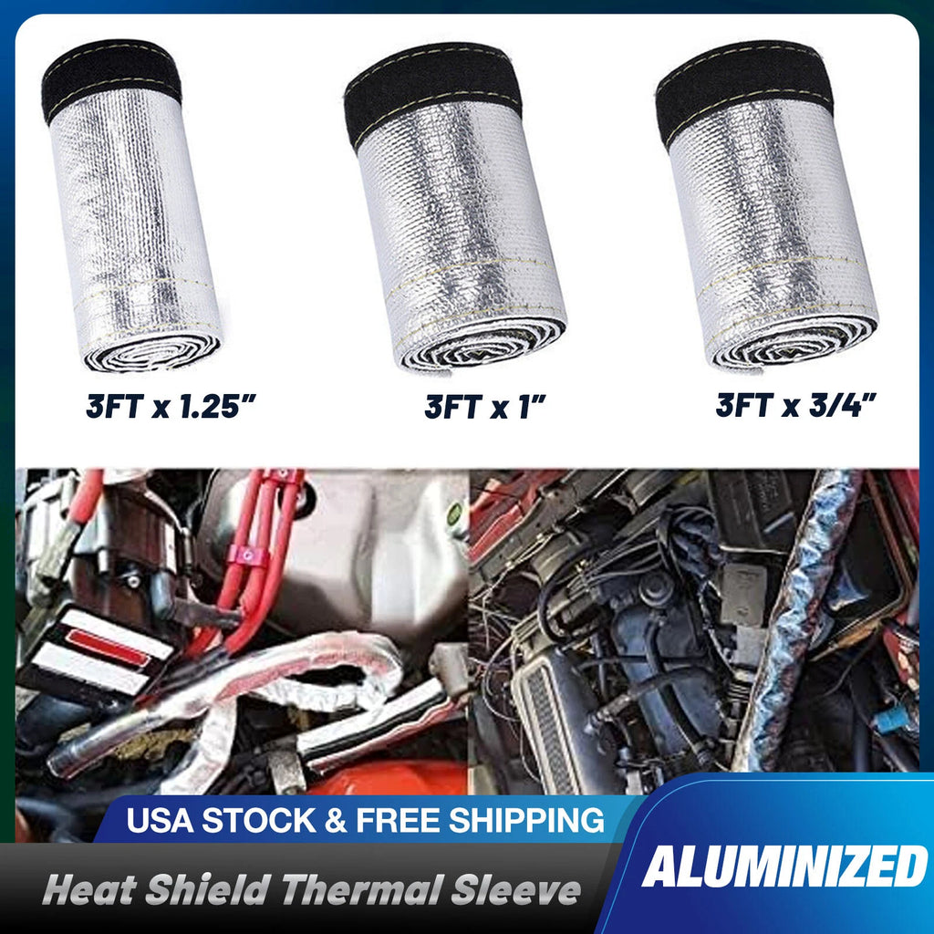 Heat Shield Sleeve Insulated Protection for Braided Fuel Hoses (3FT)