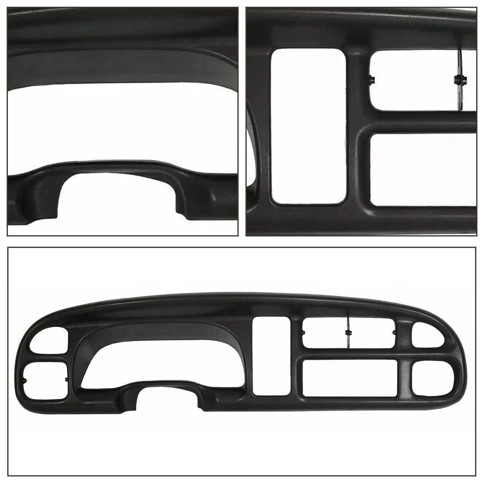 Black Dash Bezel Dashboard Cover for Ram 1500 (1998–2001) & Ram 2500/3500 (1998–2002)