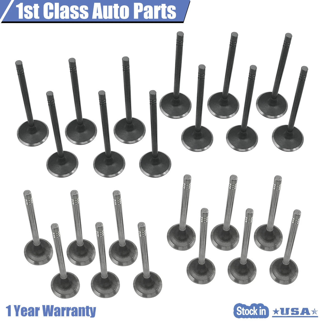 24PCS Intake Exhaust Valve Kit for Mitsubishi 3000GT Turbo (1991–1999)