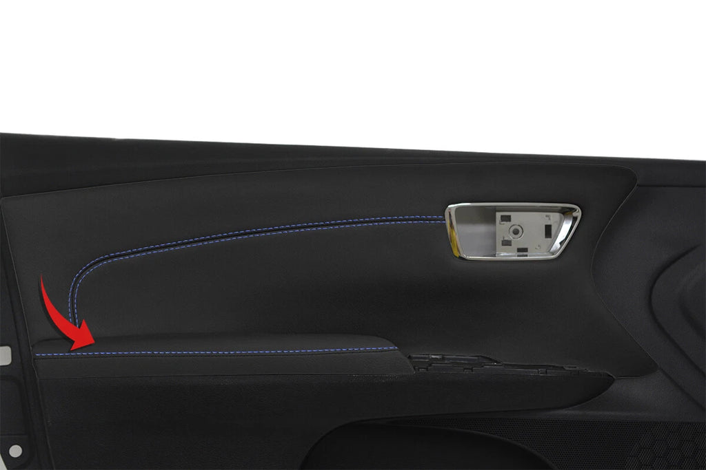 Armrest Door Panel Cover Leather for Toyota Avalon (2013–2018) Blue Stitch