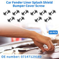 20 Pcs Fender Liner Splash Shield Screw Kit for BMW 1 Series (2004–2013)
