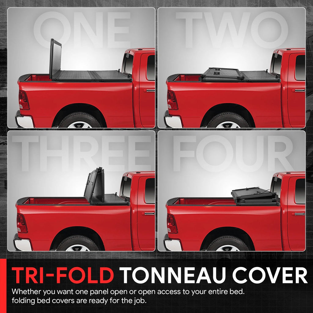 Aluminum Hard Top Folding Tri-Fold Tonneau Cover for Ford Maverick (2022–2024)