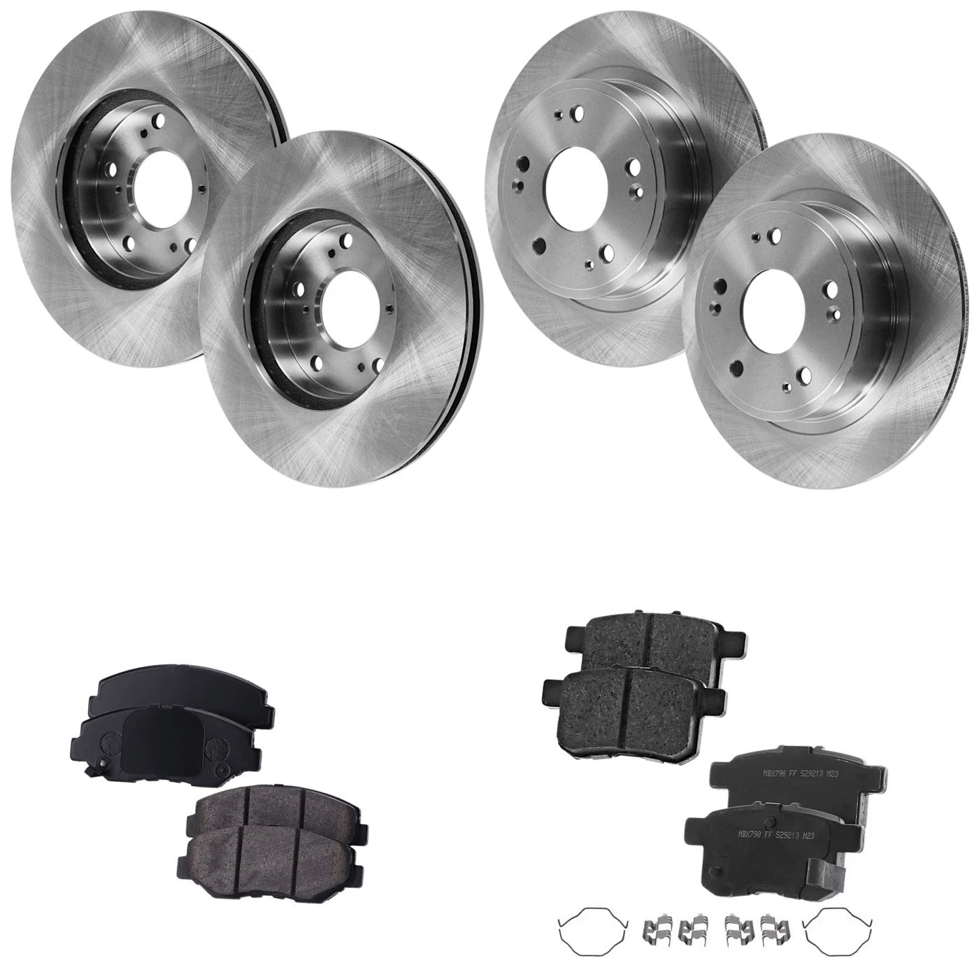Brake Disc and Pad Kit for Honda Accord (2008–2017) Ceramic 5 Lugs