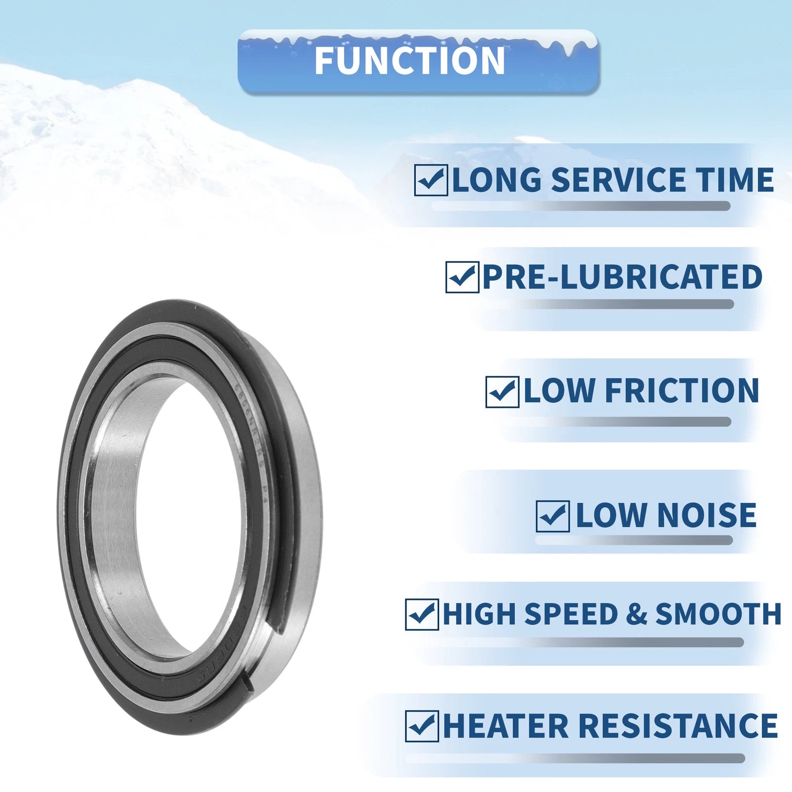 Deep Groove Ball Bearings 30x42x7mm for Various Models (6806NR2RS)