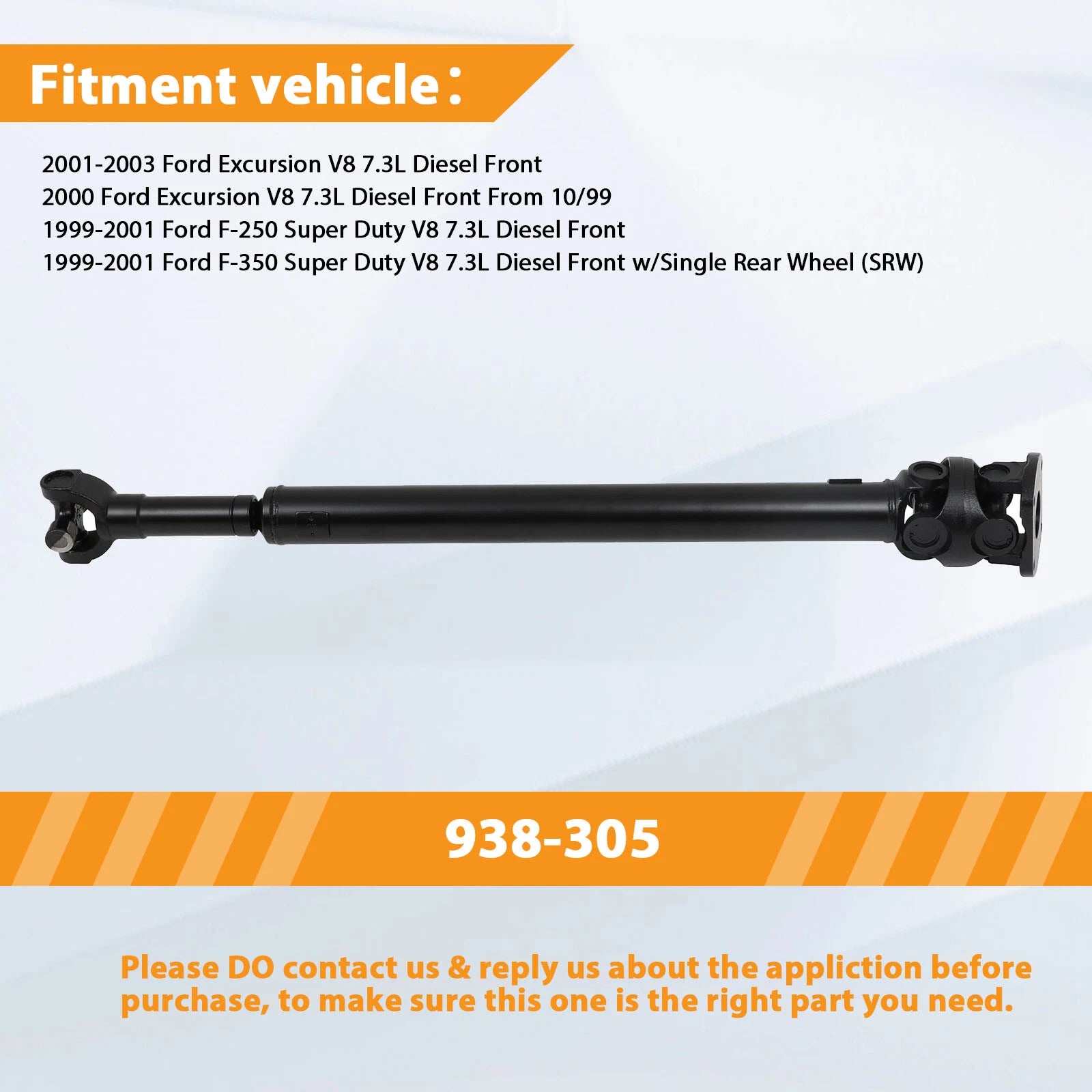 Front Driveshaft for Ford F-250 F-350 Super Duty 4WD (1999–2007)