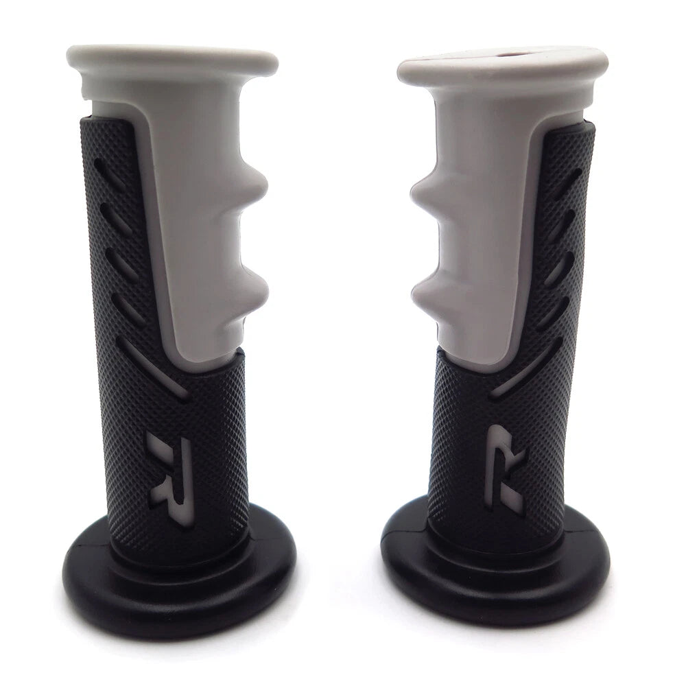 1 Pair Gray Hand Grips for Yamaha XV1600, Suzuki, Honda
