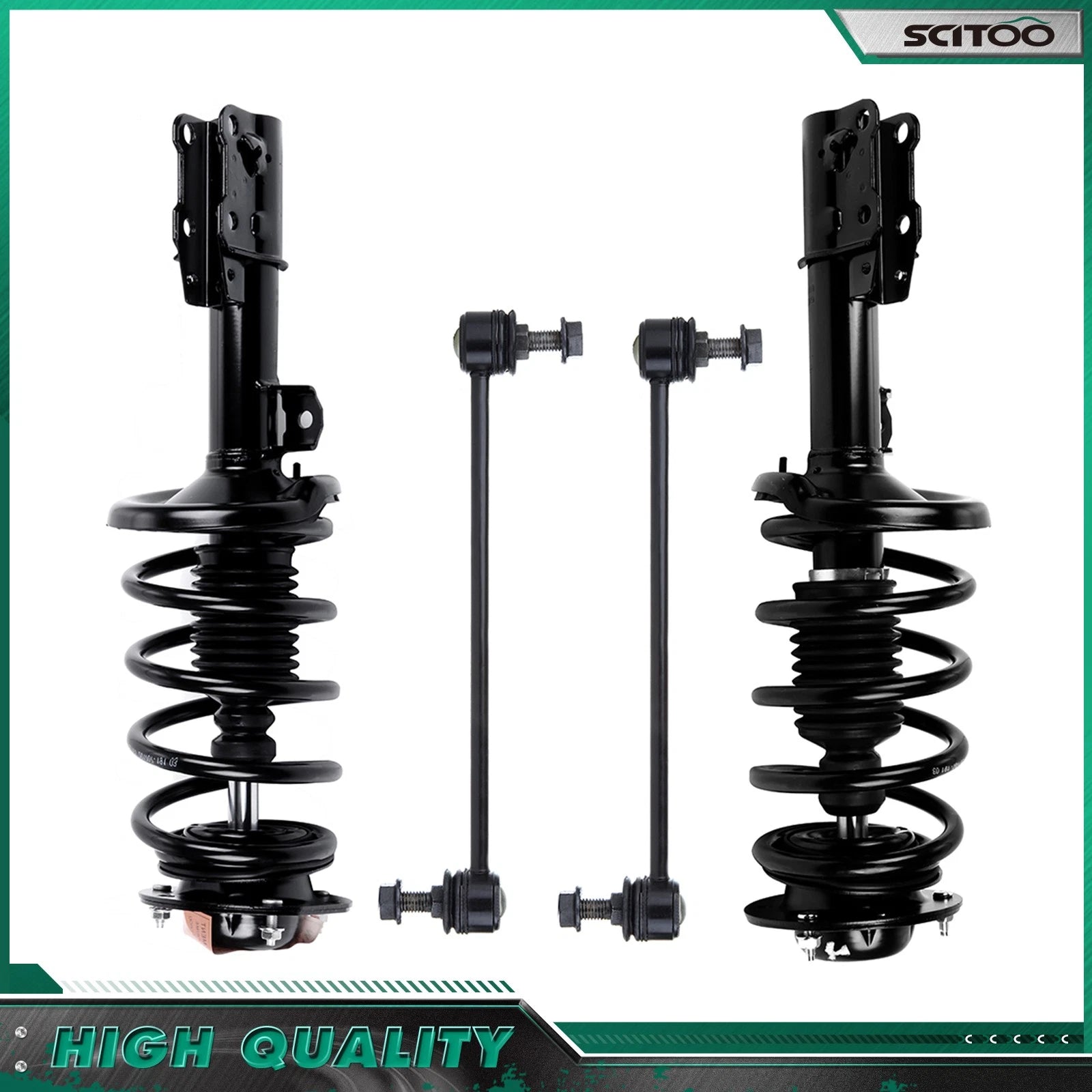 Front Strut with Coil Spring & Sway Bar Link for Pontiac G6 (2005–2010) & Saturn Aura (2007–2009)