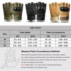 Tactical Gloves for Military Training - Fingerless, Knuckle Protection