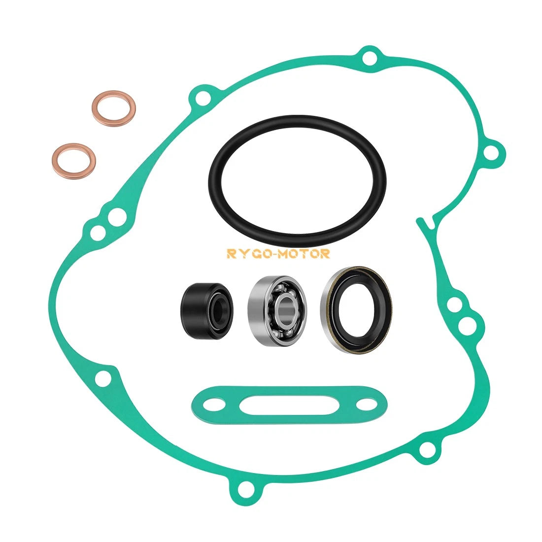 Water Pump Repair Kit with Bearing for Kawasaki KX80 KX60 (1885–2003), Suzuki RM60 (2003)