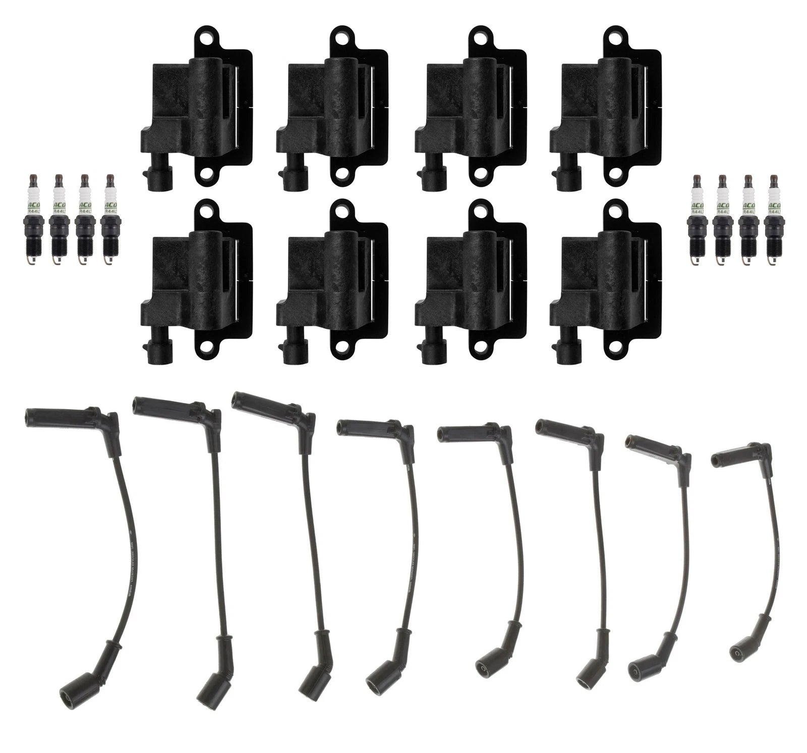 Set of 8 Ignition Wires & 8 Spark Plugs for Chevrolet GMC 8.1L