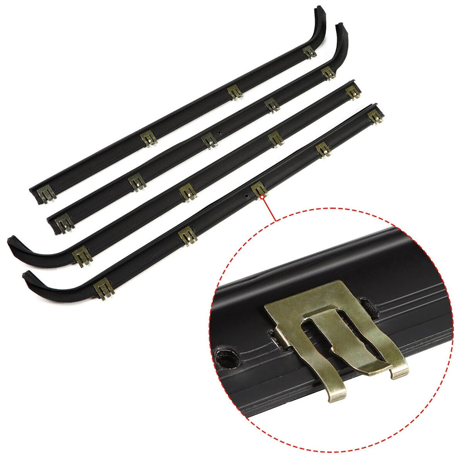 Window Sweep Felts Seals Weatherstrip for Ford F150 (1987–1997)