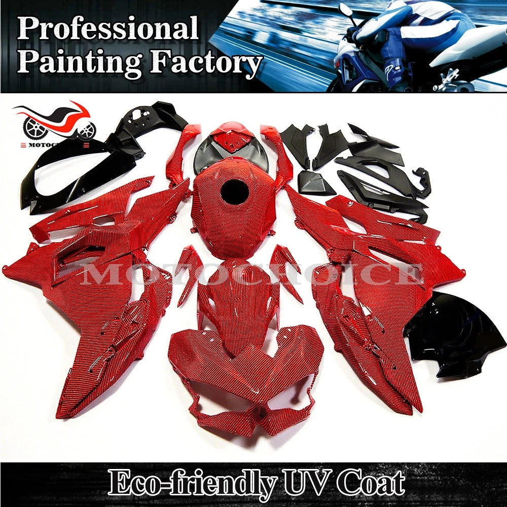 Red Carbon Fiber Fairing Kit for Kawasaki Ninja 500 (2024–2026) ABS Bodywork