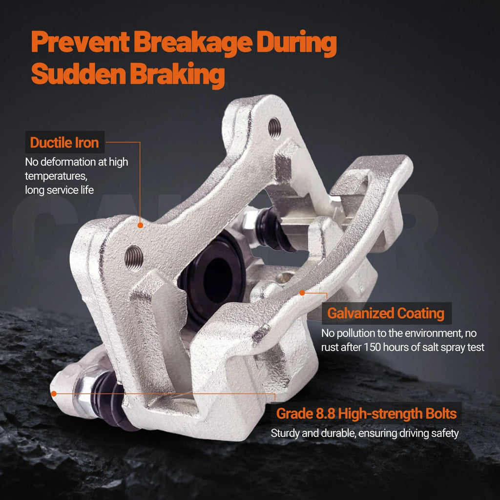 Pair Rear Brake Caliper w/ Bracket for Kia Optima (2011–2014)
