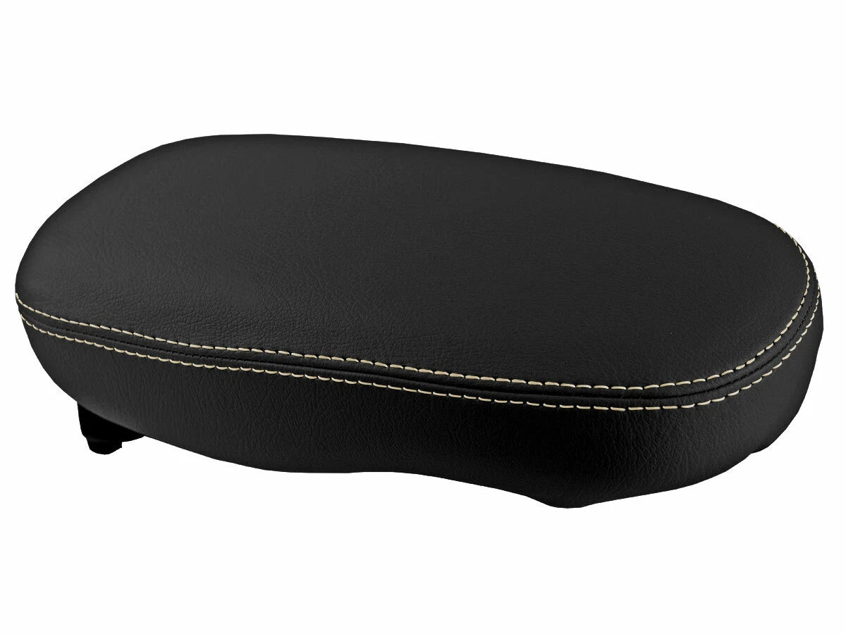 Armrest Cover for Kia Soul (2014–2019) Leather Beige Stitch