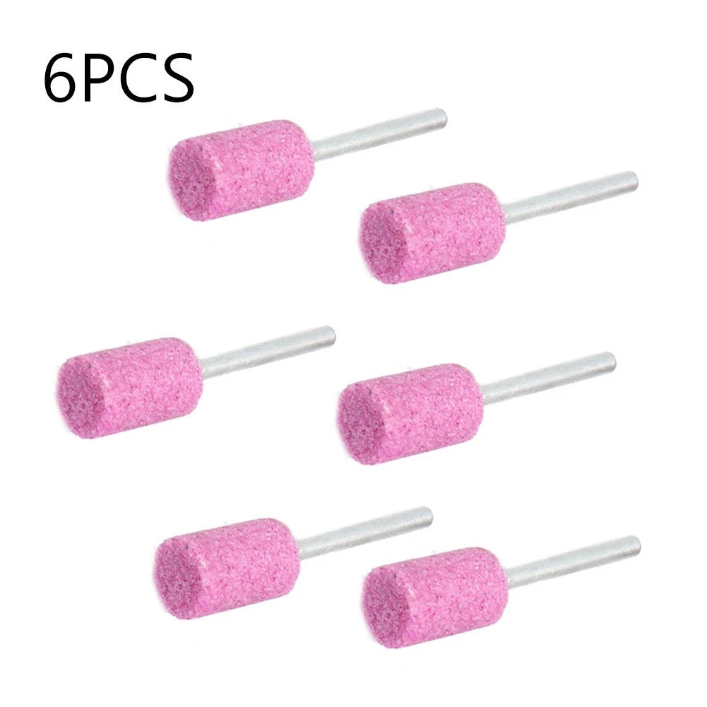 6PCS Abrasive Mounted Grind Stone for (3mm Shank)