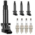 4X Ignition Coils + 4X Iridium Spark Plugs for Toyota Corolla Matrix Vibe (2003–2008)