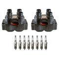 2X Ignition Coil & 8 Nickel Spark Plugs Kit for Ranger Thunderbird Town Car