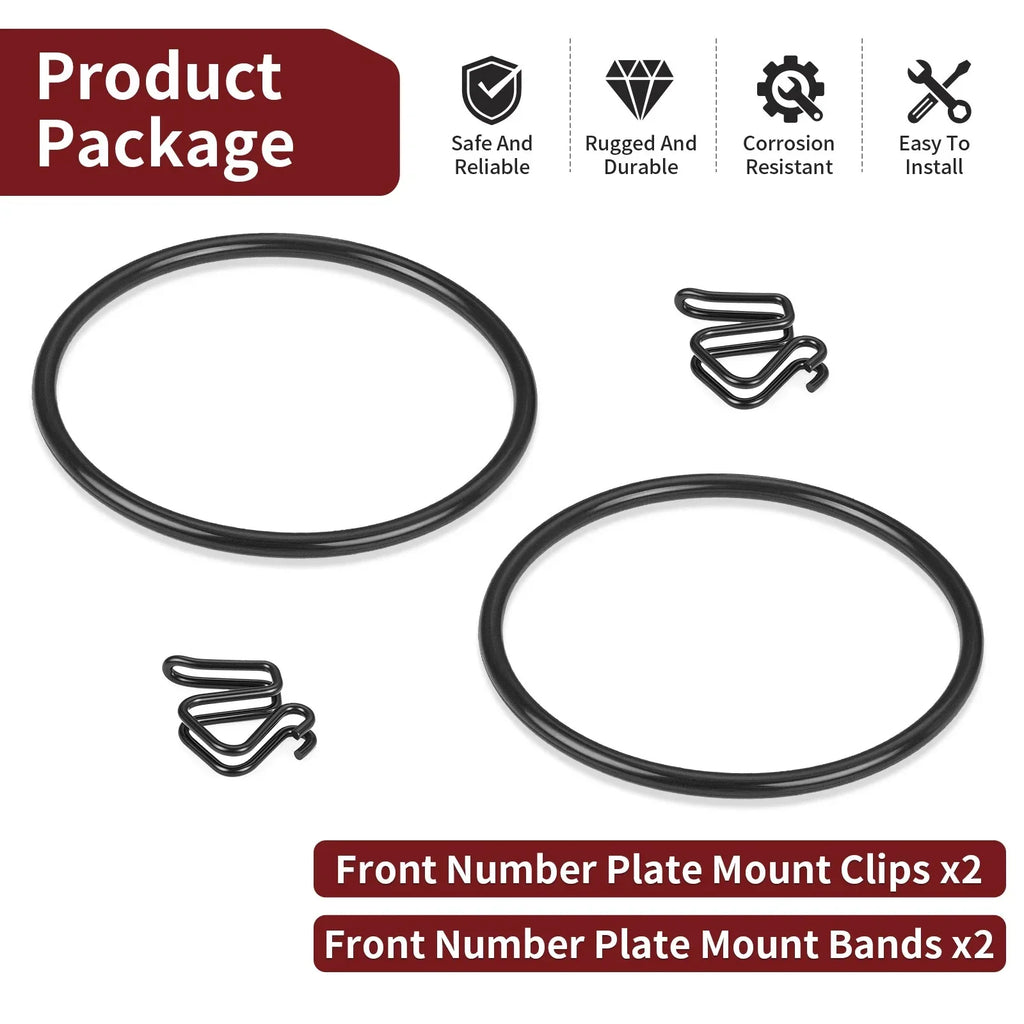 Front Number Plate Mount Clips & Bands for Honda Z50R (1979–1987)