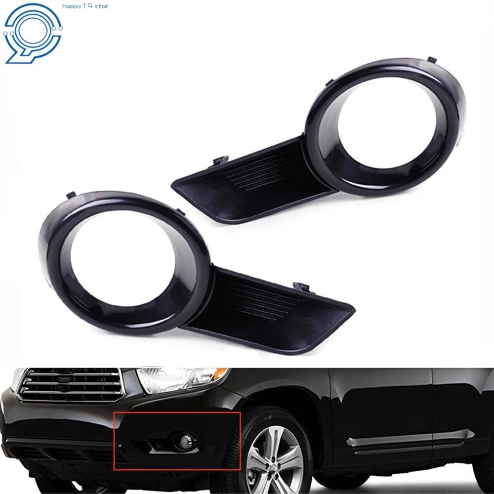 Set of 2 Fog Light Lamp Grille Covers for Toyota Highlander (2008–2010)