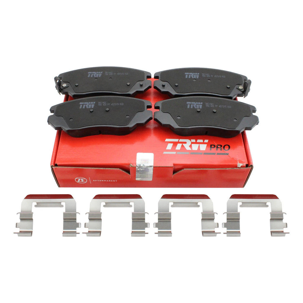 Set of 4 TRW Pro Front Ceramic Brake Pads for Buick Regal, Chevrolet Impala, GMC, Saab