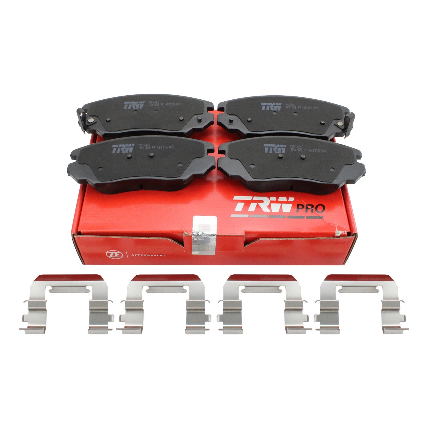 Set of 4 TRW Pro Front Ceramic Brake Pads for Buick Regal, Chevrolet Impala, GMC, Saab