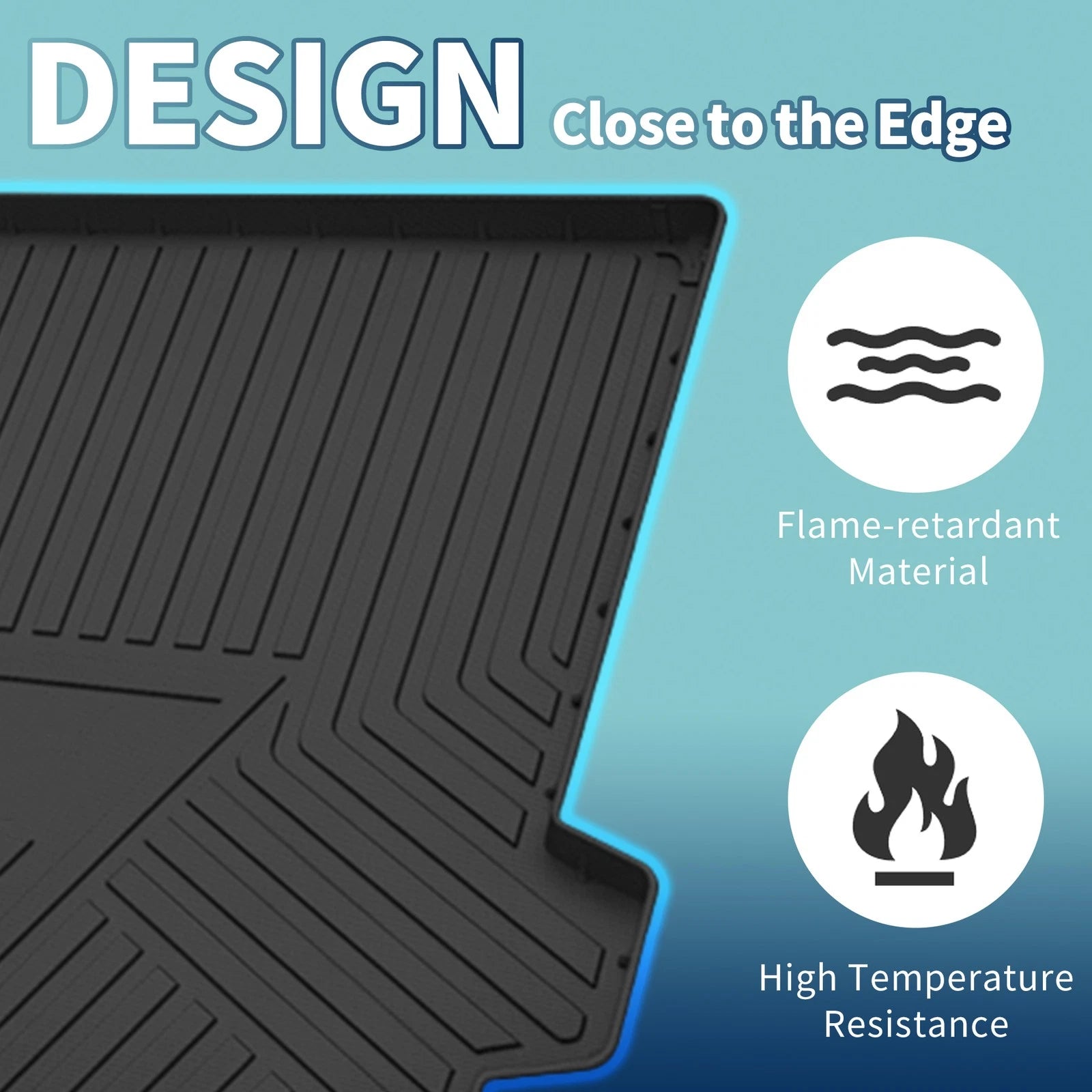 Flat Face Cargo Liner Rear Trunk Mat for BMW X5 (2019–2022) TPE 1 Pc