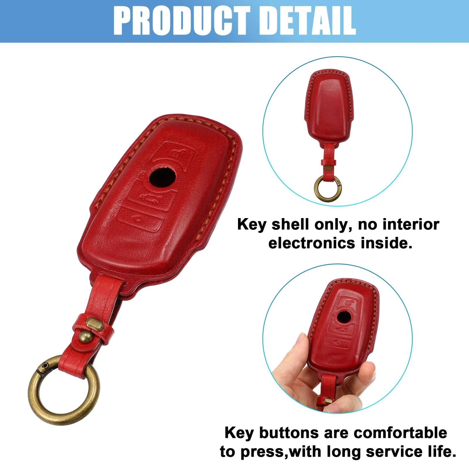 Car Remote Key Fob Case Cover 4 Button for BMW  - Blue