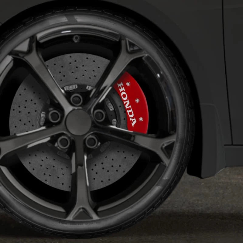 Red Caliper Covers Set of 4 Engraved 'Honda' for 2018-2025 Honda Accord LX