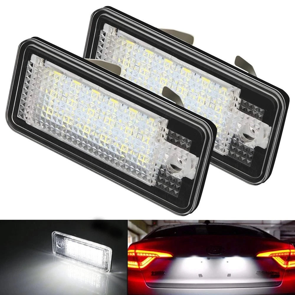 2X LED License Plate Light Bulbs for Audi A4 S4 B6 (2001–2005)