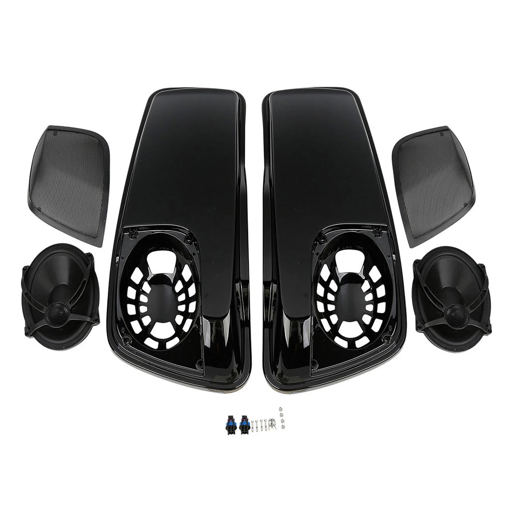 Hard Saddlebag Lids with 5"X7" Speakers for Harley Touring Road Glide (2014–2023)