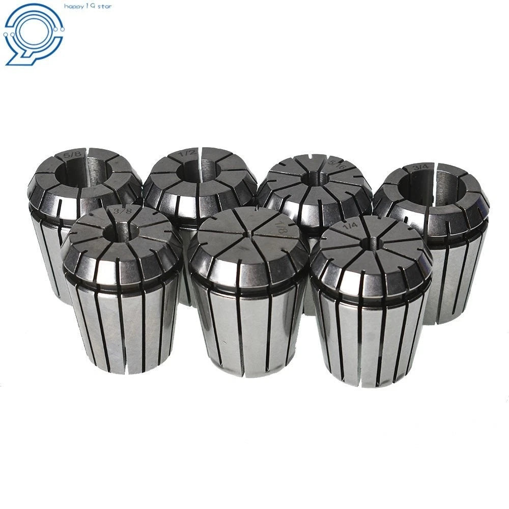 7 Pack ER32 Spring Collet 1/8"-3/4" for CNC Milling Lathe