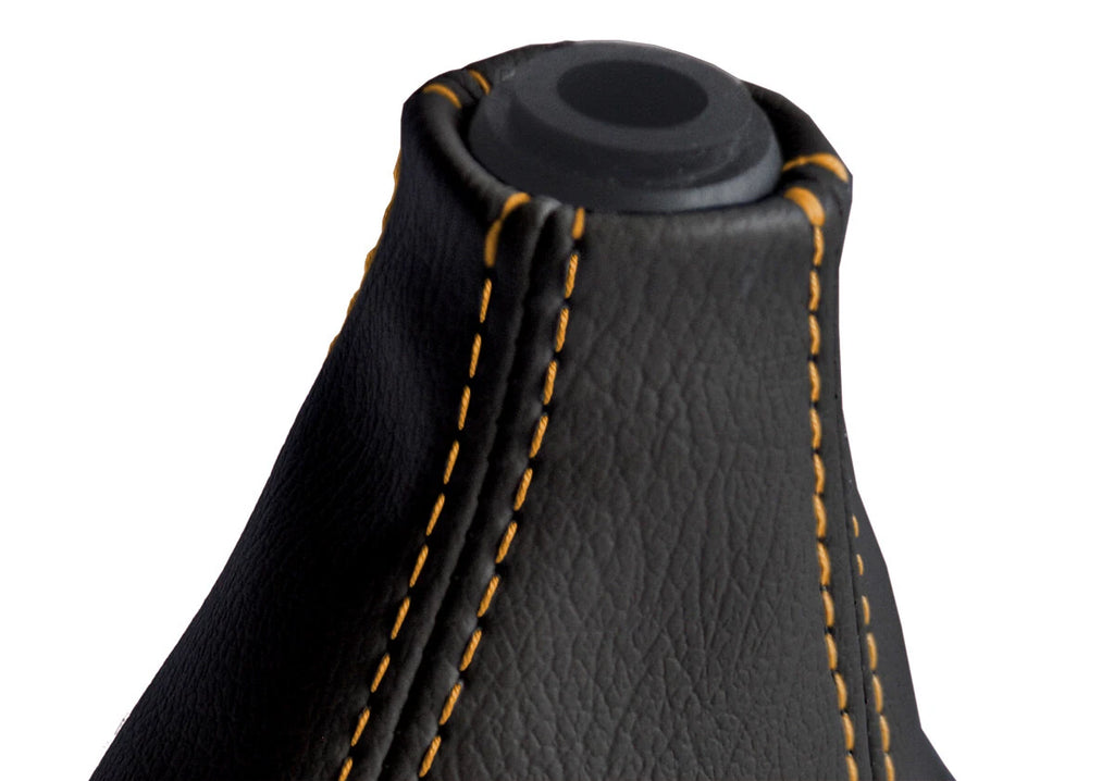 Leather Manual Shift Boot Cover for Nissan Skyline R32 (1989–1993) Orange Stitch
