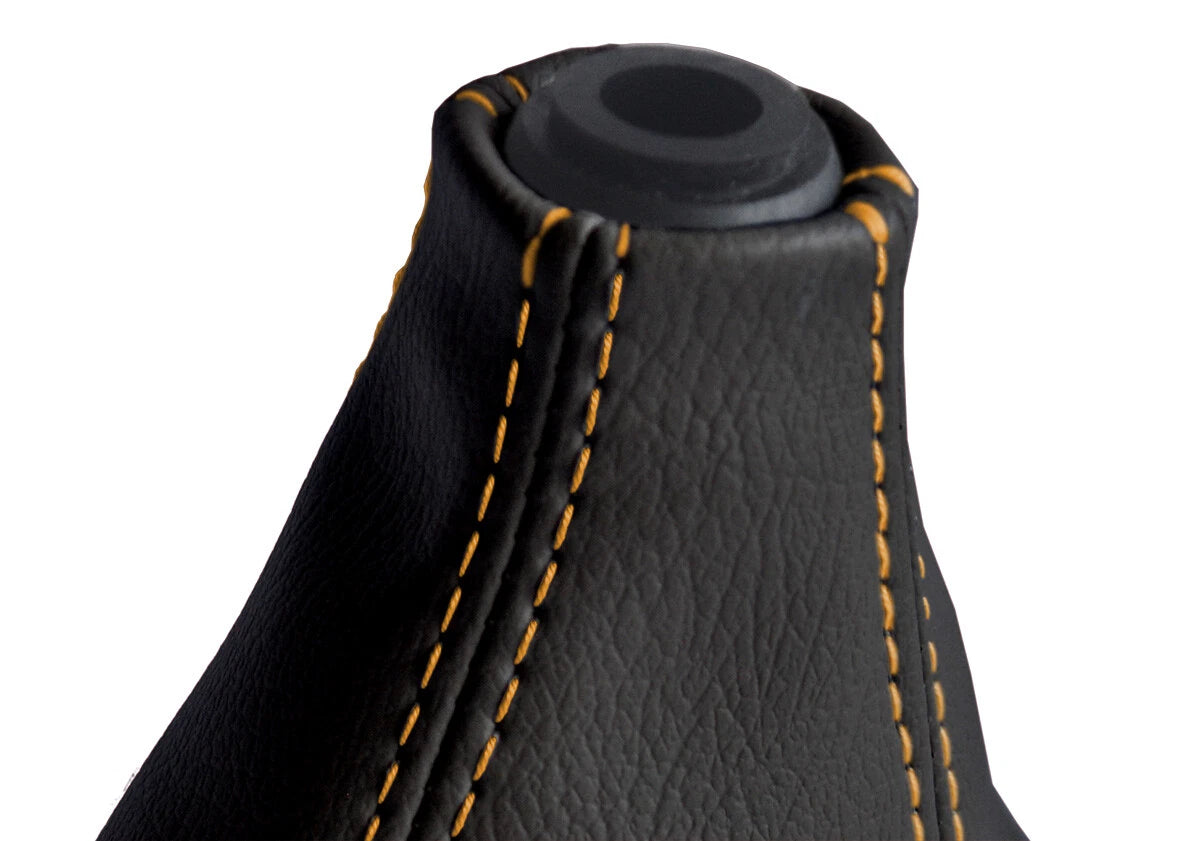 Leather Manual Shift Boot Cover for Nissan Skyline R32 (1989–1993) Orange Stitch