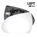Left Side White Mirror Glass for Hyundai Elantra (2016–2018)