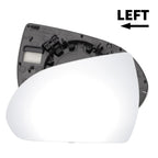 Left Side White Mirror Glass for Hyundai Elantra (2016–2018)