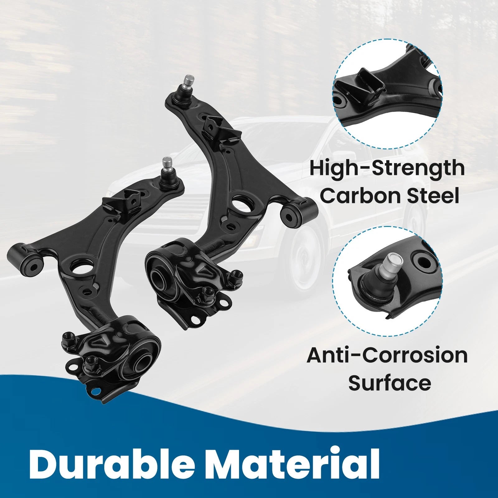 8x Front Lower Control Arm w/ Ball Joint for Ford Edge (2007–2014)