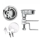 Polished 316 Stainless Steel Square Floor Latch for Marine Applications