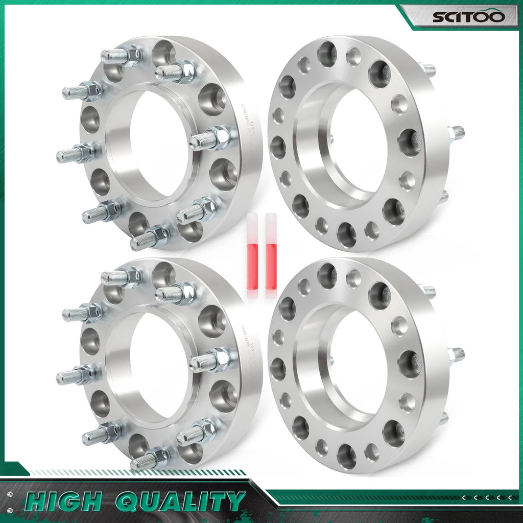Set of 4 Hubcentric Wheel Spacers 8X180 M14x1.5 for Silverado 2500 HD (2011–2025)
